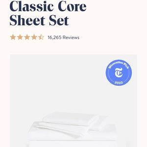NEW White Brooklinen Percale Sheet Set - Full